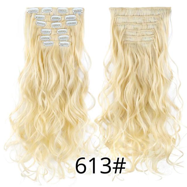 Duqi Leeons Synthetic Hair Curly Clip In Wig Extension 16 Clips In Hair Extension Hair Pieces Fake Hair Extension Synthetic 49 Colors curly 613 22i... on Productcaster.