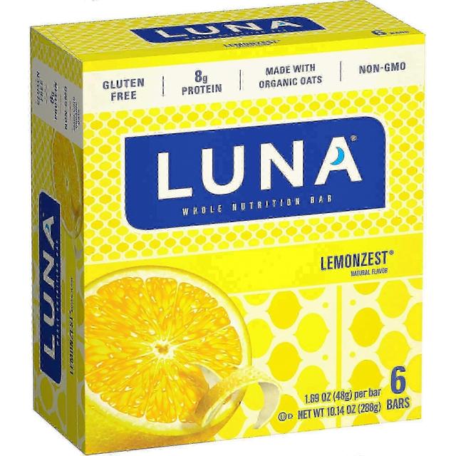 Luna Bar Luna lemonzest barras nutricionais, 6 ea on Productcaster.