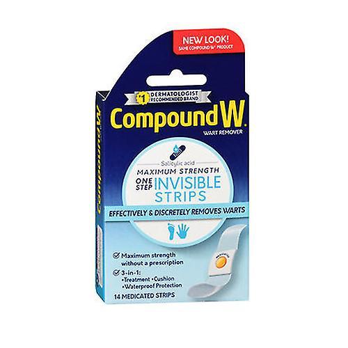 Med Tech Products Compound W Removedor de verrugas de máxima fuerza Tiras medicadas invisibles de un paso, 14 cada una (Paquete de 1) on Productcaster.