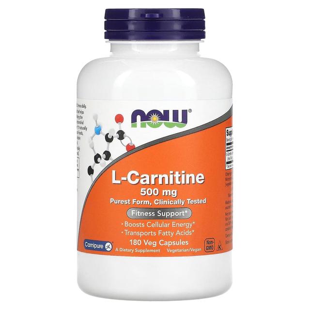 NOW Foods NOW Alimenti, L-Carnitina, 500 mg, 180 Veg Capsule on Productcaster.