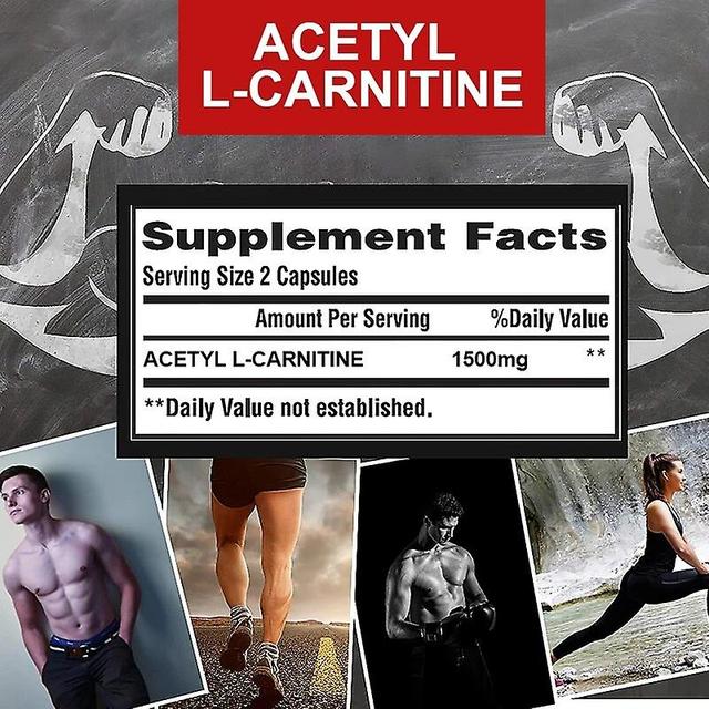 Visgaler Acetyl L-carnitine 1500mg High Potency Supports Natural Energy Production Supports Memory Focus Increase Body Performance 3 Bottles 60Pcs on Productcaster.