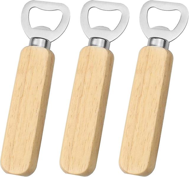 Lot de 3 dcapsuleurs personnaliss avec poigne en bois pour bouteille de bire - Idal pour les cadeaux de bricolage on Productcaster.