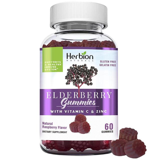 Herbion Naturals Ziołowy gumki do czarnego bzu z witaminą C i cynkiem - 60 gummies on Productcaster.