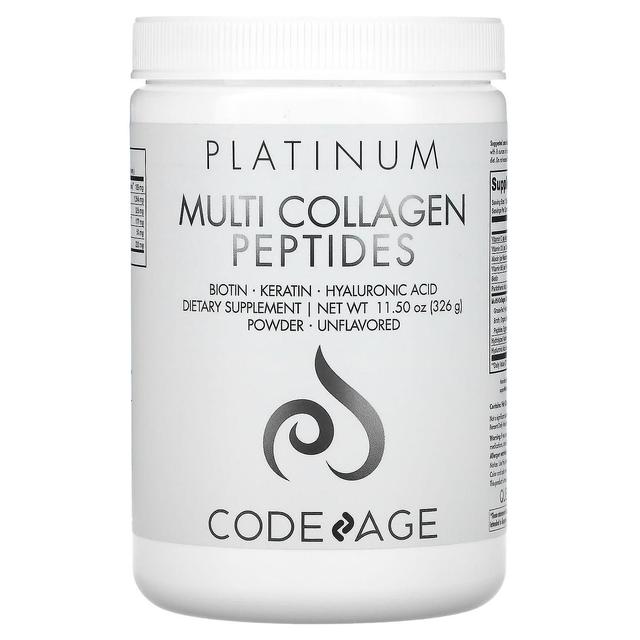 Codeage Codeagem, Platina, Peptídeos Multicolágeno em Pó, Biotina, Queratina, Ácido Hialurônico, Sem Sabor, 11. on Productcaster.