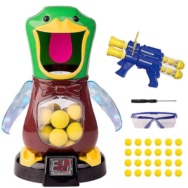 Hungry Ducks Shooting Toy Set Multifunksjonell Scoring Battling Leker For Boys Girls 24 baller Automatic Walking on Productcaster.