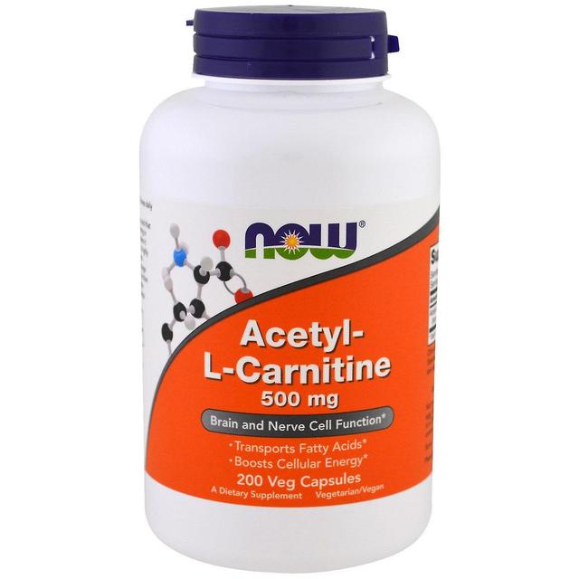 Now Foods, Acetyl-L-Carnitine, 500 mg, 200 Veg Capsules on Productcaster.