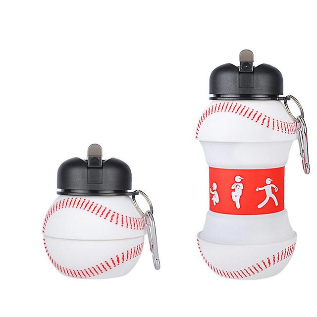 Foldable Silicone Water Bottle Portable Leak-proof Sports Kettle Sealing Anti-drop Travel Cup Baseball Bottle on Productcaster.