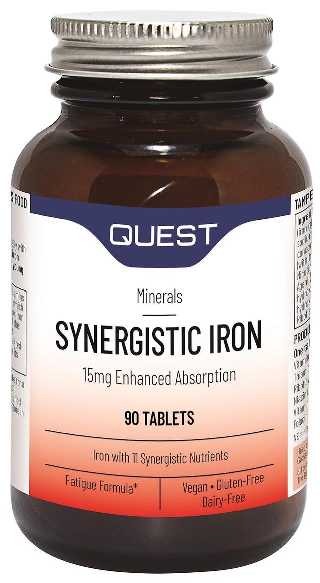 Quest Synergistic Iron - Enhanced Absorption - 15mg - 90 Tablets on Productcaster.