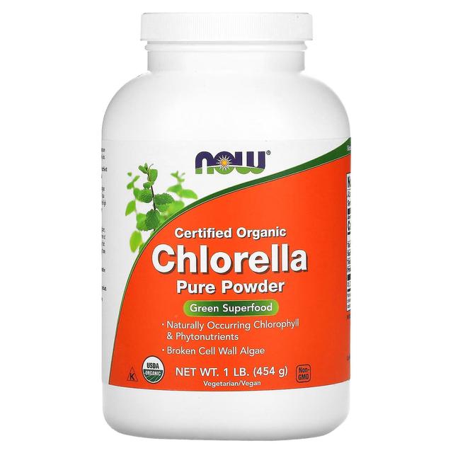 NOW Foods NOW Livsmedel, certifierad ekologisk Chlorella, rent pulver, 1 lb (454 g) on Productcaster.