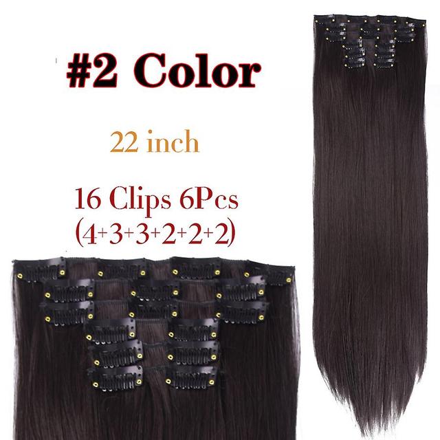 Duqi Leeons Synthetic Hair Curly Clip In Wig Extension 16 Clips In Hair Extension Hair Pieces Fake Hair Extension Synthetic 49 Colors 2 22inches on Productcaster.