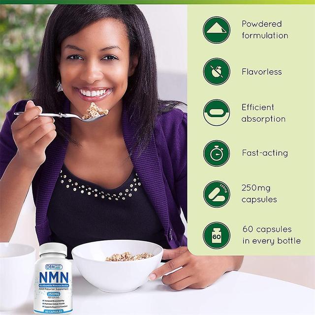 3x Nmn Capsules Anti Ageing Detox Nicotinamide Mononucleotide 99% Purity Supplement on Productcaster.