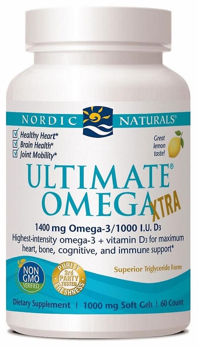 Nordic Naturals Ultimate Omega Xtra 1480 mg sitron 60 Softgels 130 gr on Productcaster.