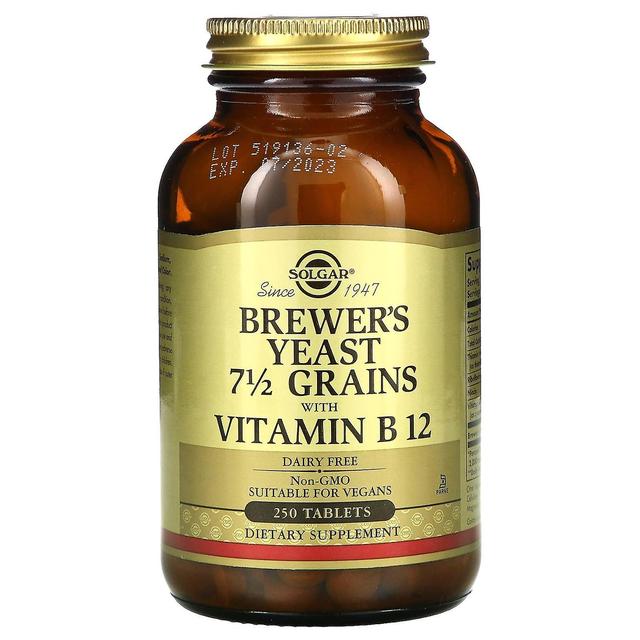 Solgar, Levedura de cerveja, 7 1/2 grãos com vitamina B12, 250 comprimidos on Productcaster.