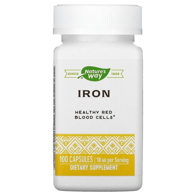 Nature's Way, Iron, 18 mg, 100 Capsules on Productcaster.