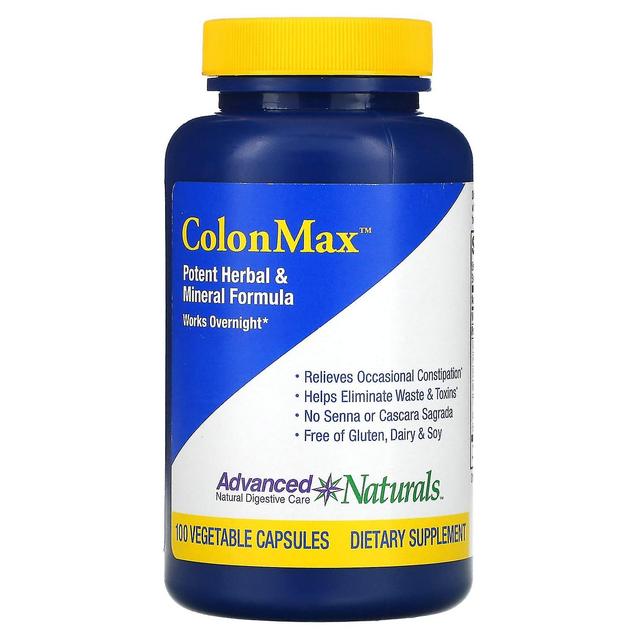 Advanced Naturals, ColonMax, Potent Herbal & Mineral Formula, 100 Vegetable Capsules on Productcaster.