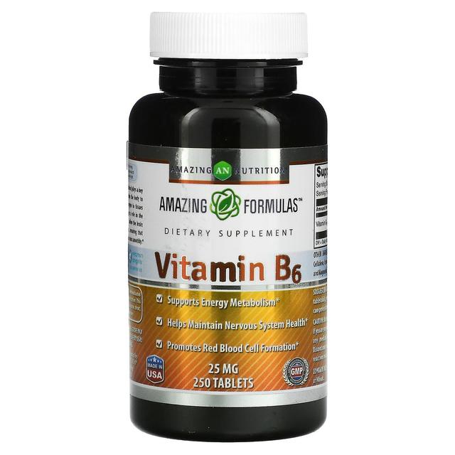 amazing nutrition Nutrição Incrível, Vitamina B6, 25 mg, 250 Comprimidos on Productcaster.