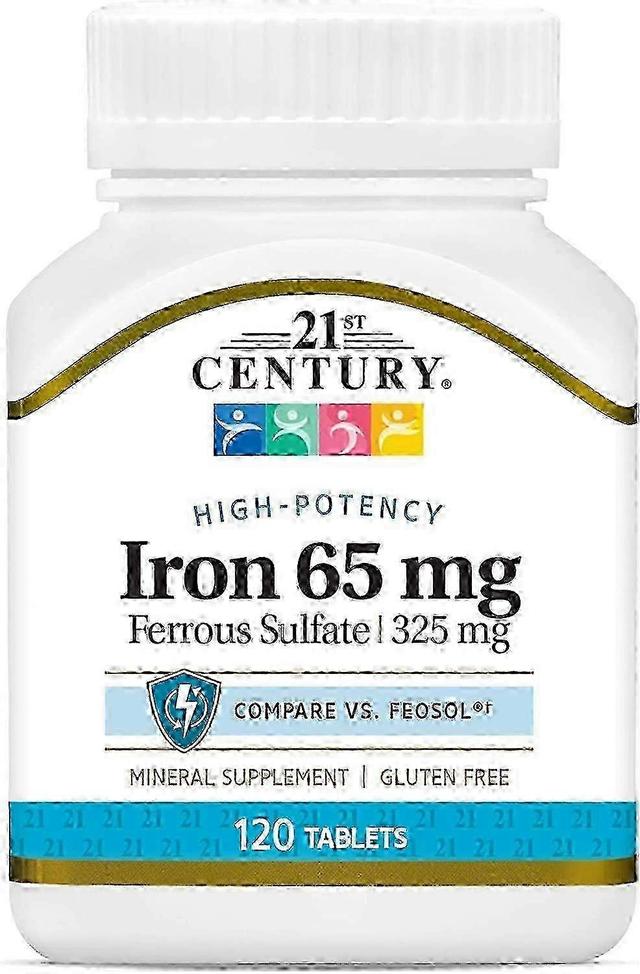 21st Century Ferro do século 21, 65 mg, sulfato ferroso, 325 mgs, comprimidos, 120 ea on Productcaster.