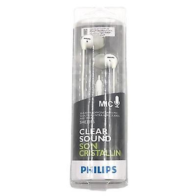 Philips Clear Sound In Ear Headphones With Mic SHE3595 White 1 Headphone on Productcaster.