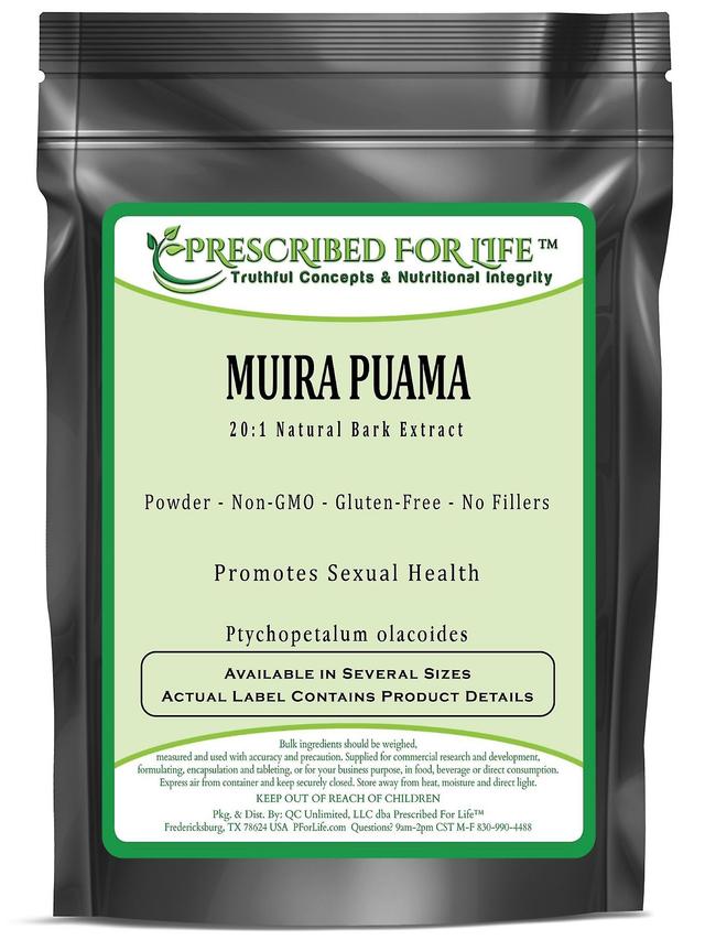 Prescribed For Life Muira Puama - 20:1 Natural Bark Powder Extract (Ptychopetalum olacoides) 12 oz (340 g) on Productcaster.