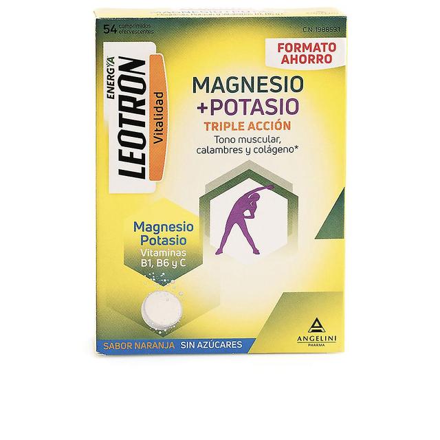 Leotron Magnesium + Potassium Energy Triple Action Effervescent Tablets #orange 54 U Unisex 54 units on Productcaster.