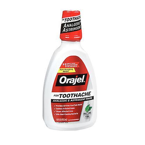 Orajel Analgesic & Astringent Rinse for Toothache Soothing Mint, 16 Oz (Pack of 1) on Productcaster.