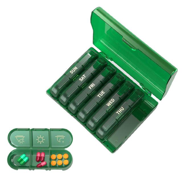 ¡Lo más vendido!Portable Vitamin Weekly Fish Oil 7 Days Multifunctional Travel Pill Case on Productcaster.