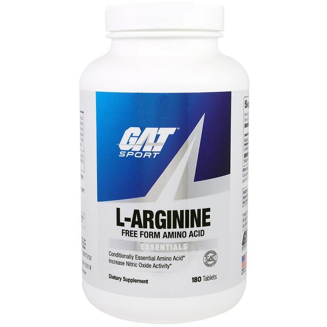 GAT, L-Arginine, Free Form, 180 Tablets on Productcaster.