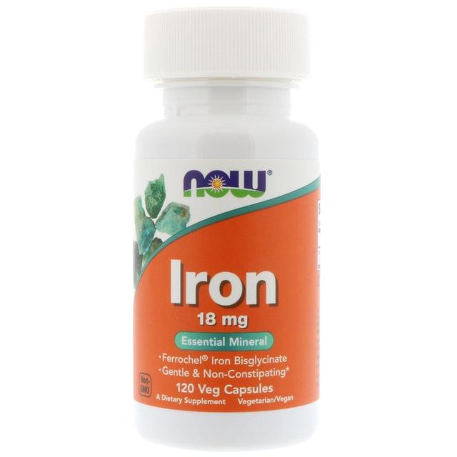 Now Foods, Iron, 18 mg, 120 Veg Capsules on Productcaster.