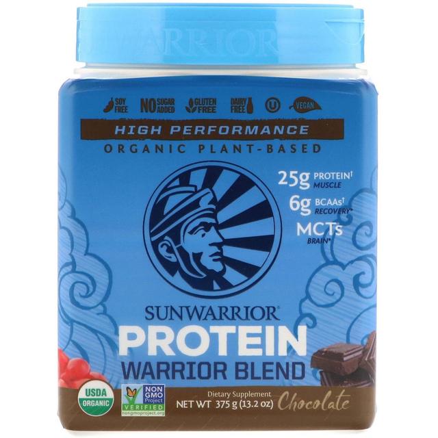 Sunwarrior, Warrior Blend Protein, Organic Plant-Based, Chocolate, 13.2 oz (375 on Productcaster.