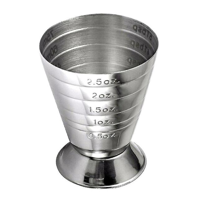 Jgxg 75ml Measure Jigger Shot Drink Spirits Mixed Cocktail Beaker Bartender on Productcaster.