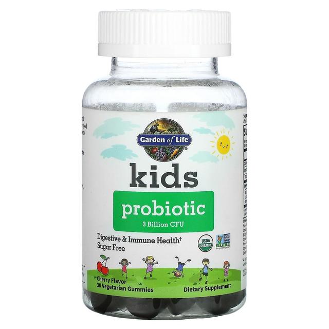 Garden of Life, Kids Probiotic, Cherry, 3 Billion CFU, 30 Vegetarian Gummies on Productcaster.