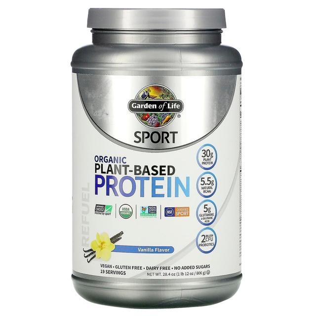 Garden of Life Giardino della vita, Sport, Proteine vegetali biologiche, Vaniglia, 1 libbra 12 oz (806 g) on Productcaster.