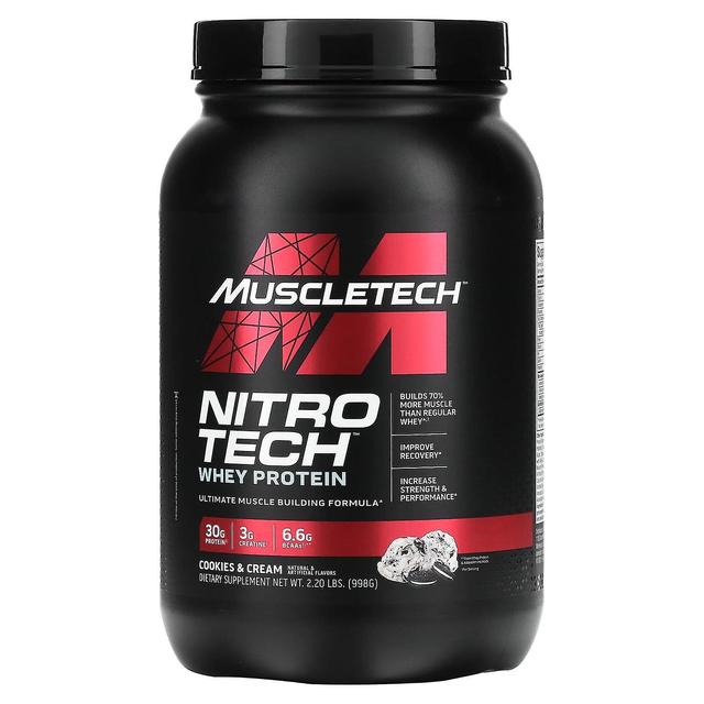 MuscleTech, Nitro Tech, heraproteiini, evästeet ja kerma, 998 g (2,20 paunaa) on Productcaster.