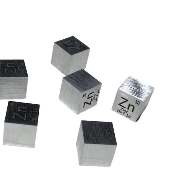 Huamade Zinc Metal Zn 10mm Density Cube 99.99% Pure For Element Collection 5pc on Productcaster.