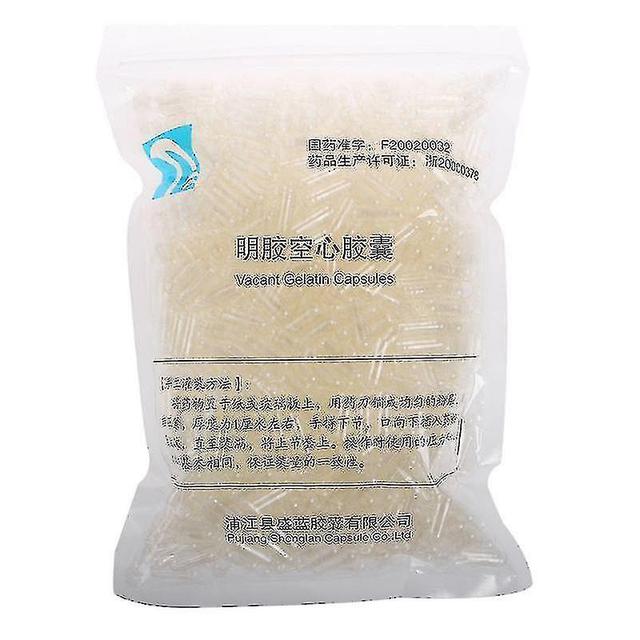 Bran 1000pcs Gelatin Empty Capsules Hollow Gelatin Capsules Empty Pill Capsule 0# on Productcaster.