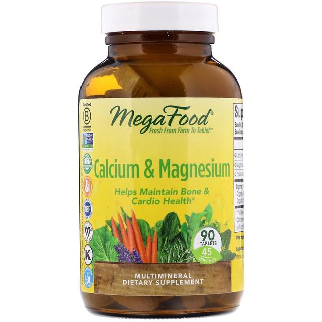 MegaFood, calcium en magnesium, 90 tabletten on Productcaster.