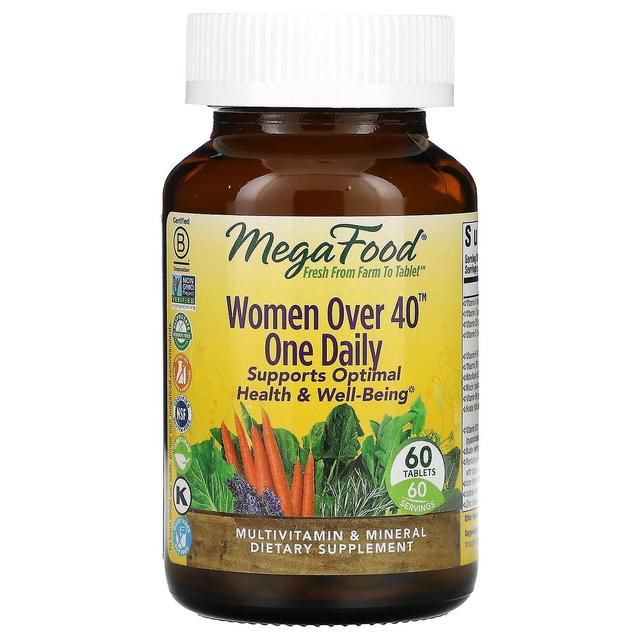 MegaFood, Mulheres com mais de 40 anos um por dia, 60 comprimidos on Productcaster.