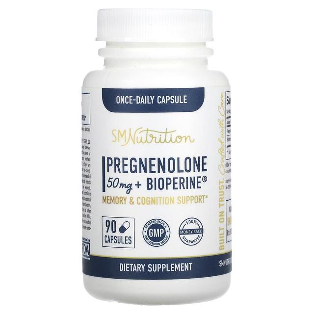 SMNutrition, Pregnenolona + Bioperina, 50 mg, 90 Cápsulas on Productcaster.