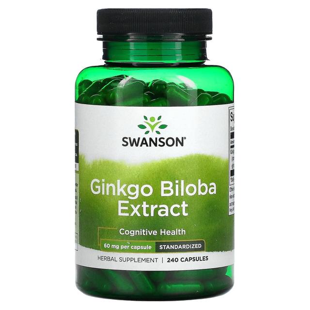 Swanson, Ginkgo Biloba Extract, 60 mg, 240 Capsules on Productcaster.