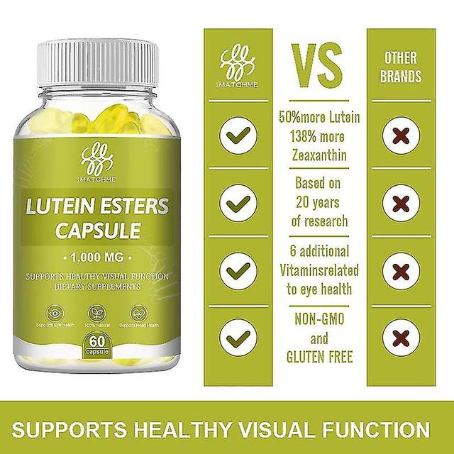 Lutein Capsules Protect Eyes Relieve Visual Fatigue Retinal Protection Phytoxanthin Vegetarian Health Care Product 10pcs on Productcaster.