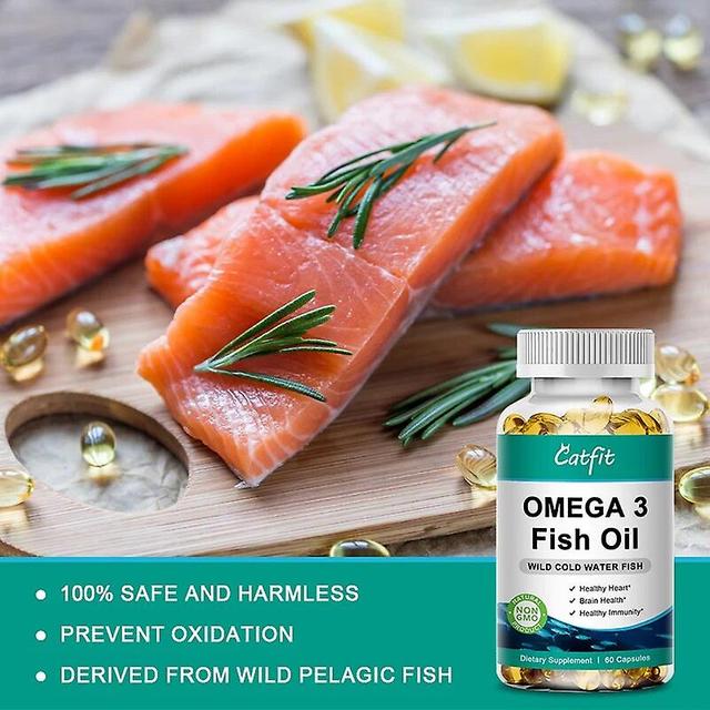 Catfit Ekologisk Fiskolja Omega3 Anti-aging Torskleverolja Stöd Hjärnminne & hjärta Lindra Långsamt Tänkandehuamade Huamade 60pcs on Productcaster.