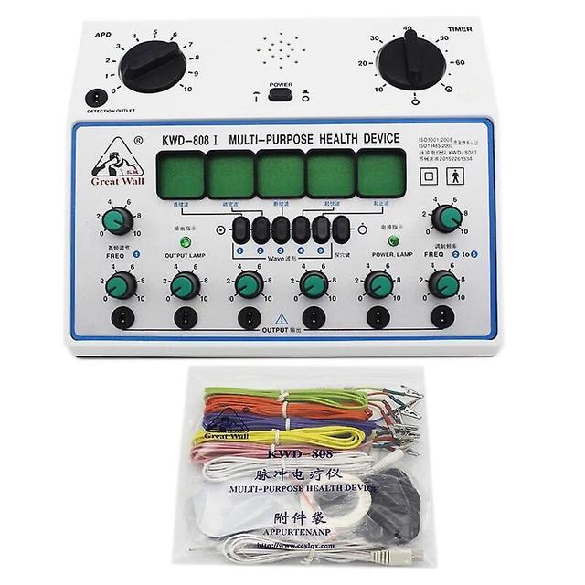 Carrep Electro Acupuncture Stimulator Kwd808i 6 Output Patch Electronic Massager Health Care Acupuncture Stimulator Machine Kwd-808 I US Plug on Productcaster.