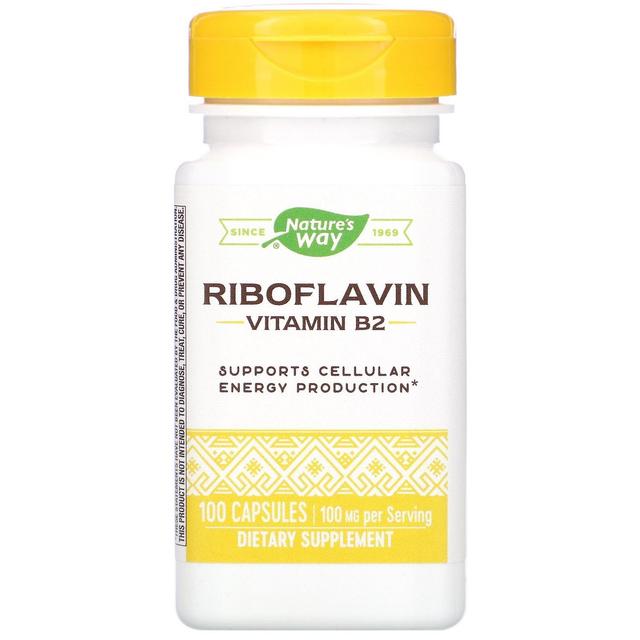 Nature's Way, Riboflavin, Vitamin B2, 100 mg, 100 Capsules on Productcaster.