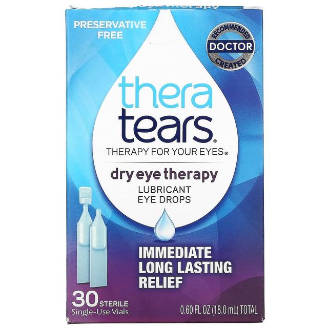 TheraTears, Dry Eye Therapy, Lubricant Eye Drops, 30 Sterile Single-Use Vials on Productcaster.