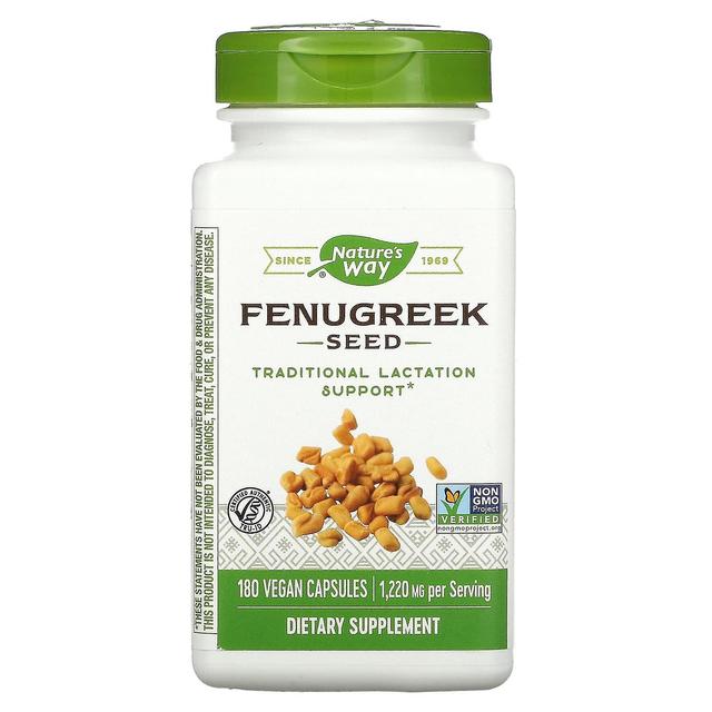 Nature's Way Naturens sätt, bockhornsklöver frö, 610 mg, 180 Vegan kapslar on Productcaster.