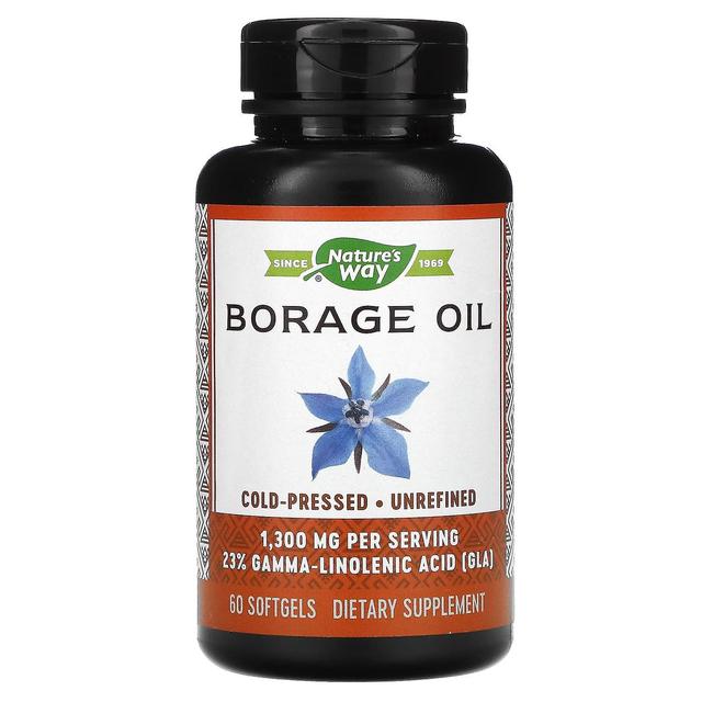 Nature's Way Naturens vej, Borage Oil, 1.300 mg, 60 Softgels on Productcaster.