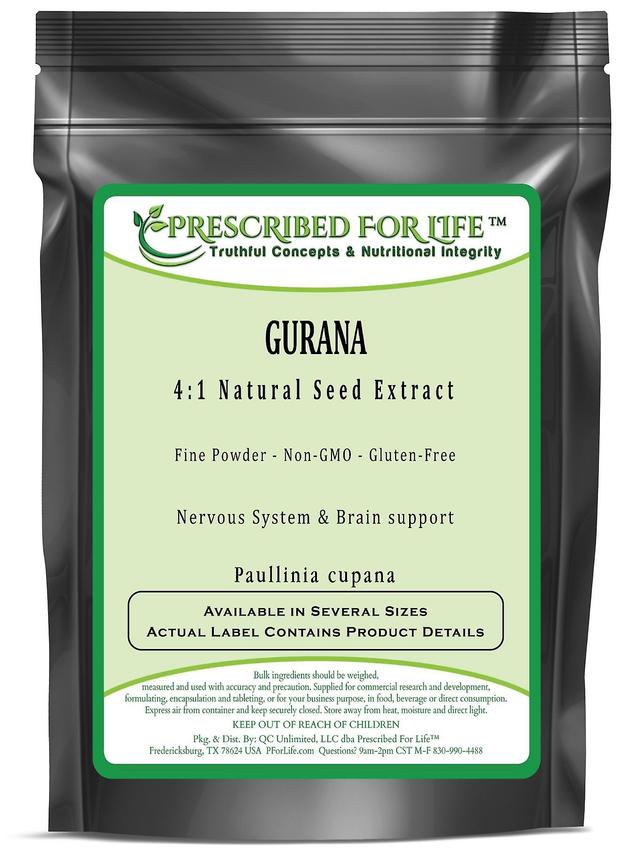 Prescribed For Life Guarana-4:1 naturalny ekstrakt z nasion proszku (Paullinia cupana) 4 oz (113 g) on Productcaster.