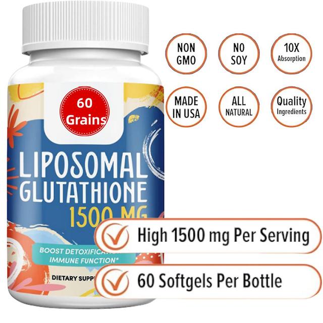 1500mg Liposomal Glutathione | - Glutathione Supplement With Vitamin C - Master Antioxidant - Enhanced Absorption - 60 Tablets 1pc on Productcaster.