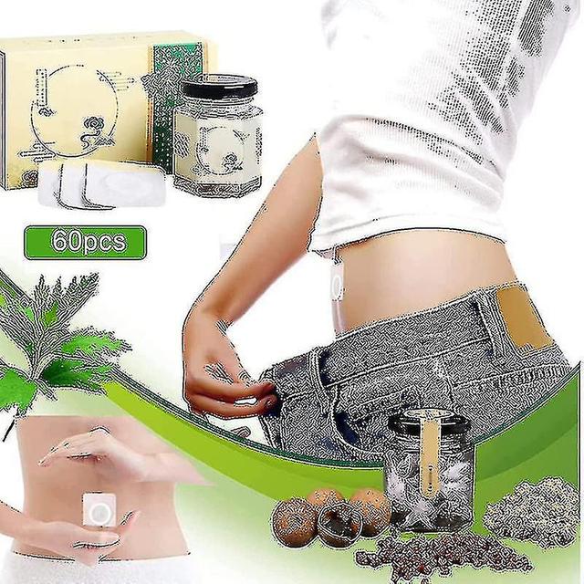 Navel Patches Stickers Wormwood Patch Natural Herb Self-heating Pain Navel Paste Abdomen Pads on Productcaster.