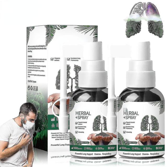 Herbal Lung Cleanse Mist, Powerful Lung Support, Natural Herbal Extract Cleanse Mist Powerful Lung C 2Pcs on Productcaster.